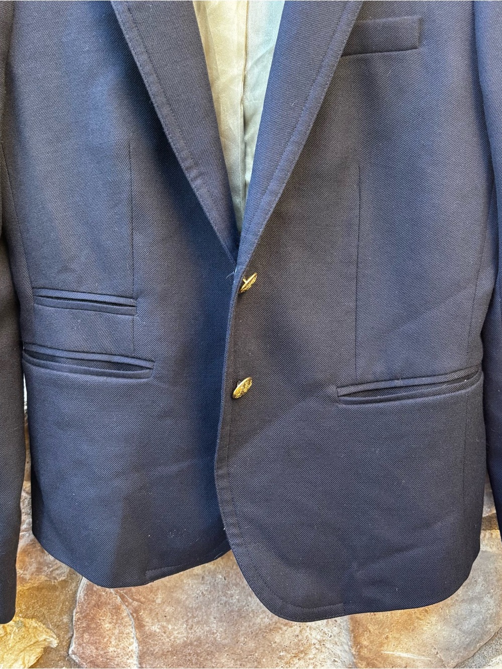 J. Crew Schoolboy Blazer Jacket Dark Navy Women's Size 4 Wool Gold Buttons - Picture 4 of 10